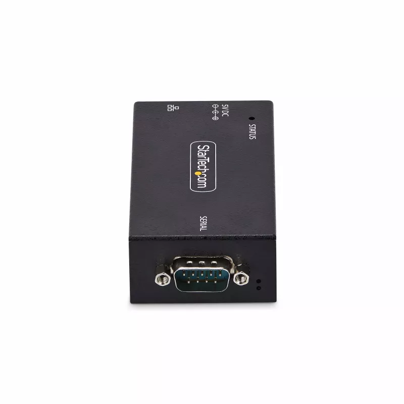 StarTech.com 1-Porta Seriālais-Ethernet Adapteris, IP Seriālās Ierīces Serveris Attālinātām RS232 Ierīcēm, Montējams Pie Sienas/DIN Sliedes, Metāla Korpusā, RJ45 LAN uz DB9 Seriālo Pārveidotāju
