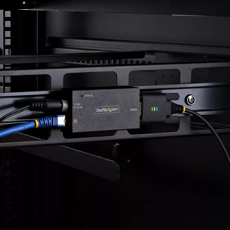 StarTech.com 1-Porta Seriālais-Ethernet Adapteris, IP Seriālās Ierīces Serveris Attālinātām RS232 Ierīcēm, Montējams Pie Sienas/DIN Sliedes, Metāla Korpusā, RJ45 LAN uz DB9 Seriālo Pārveidotāju