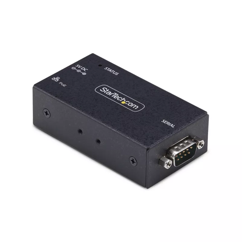 StarTech.com 1-Porta Seriālais uz Ethernet Adapteris, 802.3af PoE IP Seriālās Ierīces Serveris Attālinātām RS232 Ierīcēm, Sienas/DIN Sliežu Montējams, RJ45 LAN uz DB9 Seriālais Pārveidotājs, TAA