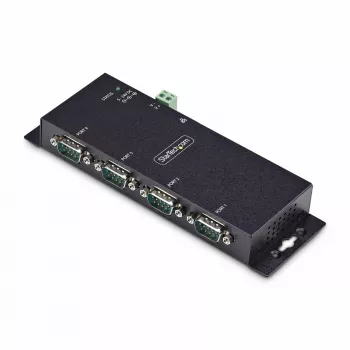 StarTech.com 4-Portu seriālais uz Ethernet adapteris, IP seriālās ierīces serveris attālinātām RS232 ierīcēm, sienas/DIN sliedes montāžai, metāla korpuss, RJ45 LAN uz DB9 seriālo pārveidotāju