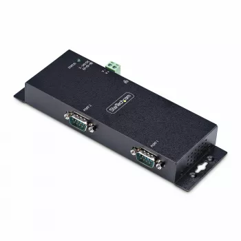 StarTech.com 2-portu seriālais uz Ethernet adapteris, IP seriālās ierīces serveris attālinātām RS232 ierīcēm, sienas/DIN sliedes montāža, metāla korpuss, RJ45 LAN uz DB9 seriālo pārveidotājs