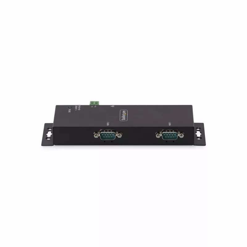 StarTech.com 2-portu seriālais uz Ethernet adapteris, IP seriālās ierīces serveris attālinātām RS232 ierīcēm, sienas/DIN sliedes montāža, metāla korpuss, RJ45 LAN uz DB9 seriālo pārveidotājs