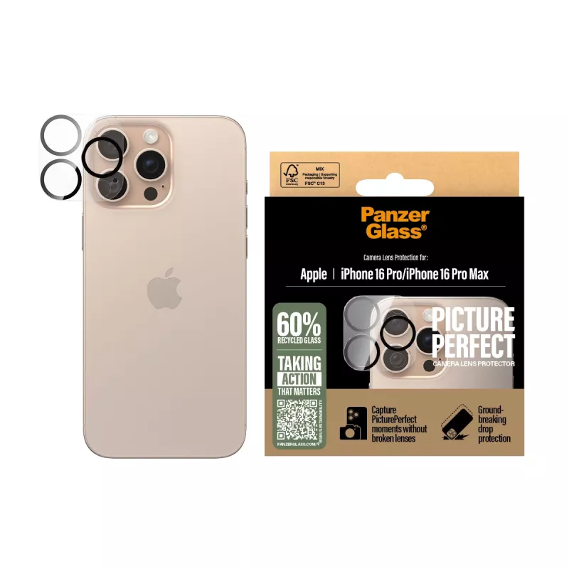 PanzerGlass ® PicturePerfect Kameras Lēcas Aizsargs iPhone 16 Pro | 16 Pro Max