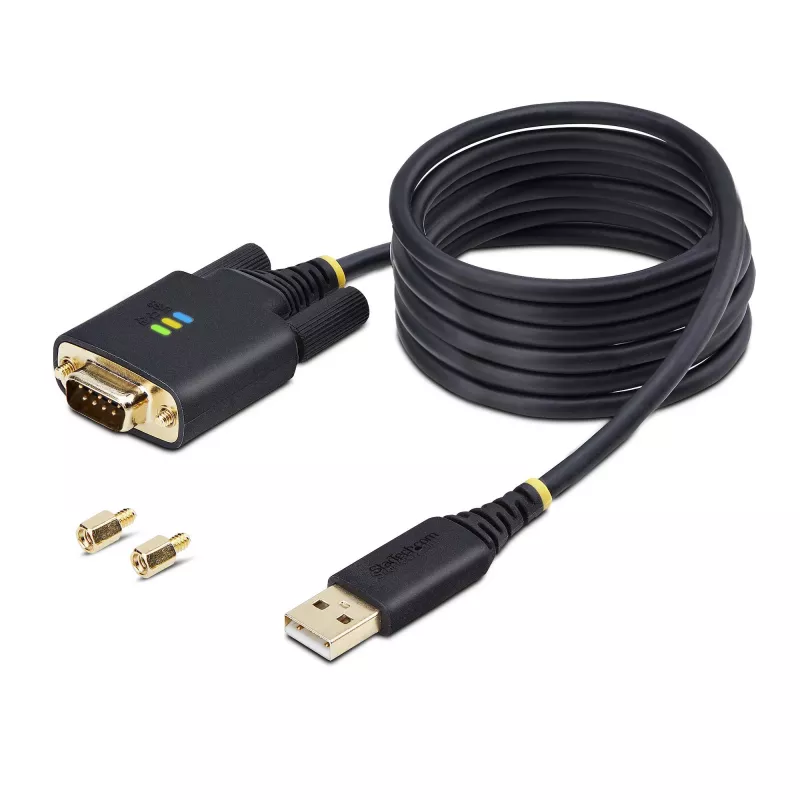 StarTech.com USB uz RS232 adaptera kabelis, 2m, USB-A uz DB9, FTDI, COM saglabāšana, ESD aizsardzība