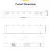 StarTech.com 50cm zils CAT8 Ethernet kabelis, bezāķa RJ45, 25G/40G, 2000MHz, 100W PoE++, S/FTP, 26AWG tīrs varš, LSZH, ekranēts tīkla savienojuma vads ar sprieguma atslogotājiem, individuāli testēts