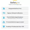 StarTech.com 50cm zils CAT8 Ethernet kabelis, bezāķa RJ45, 25G/40G, 2000MHz, 100W PoE++, S/FTP, 26AWG tīrs varš, LSZH, ekranēts tīkla savienojuma vads ar sprieguma atslogotājiem, individuāli testēts
