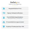 StarTech.com 50cm zils CAT8 Ethernet kabelis, bezāķa RJ45, 25G/40G, 2000MHz, 100W PoE++, S/FTP, 26AWG tīrs varš, LSZH, ekranēts tīkla savienojuma vads ar sprieguma atslogotājiem, individuāli testēts