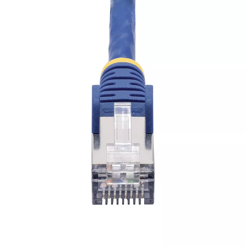StarTech.com 1m Zils CAT8 Ethernet Kabelis, Snagless RJ45, 25G/40G, 2000MHz, 100W PoE++, S/FTP, 26AWG Tīrs Vara Stieple, LSZH, Ekranēts Tīkla Savienojuma Vads ar Stresa Samazinātājiem, Individuāli Testēts
