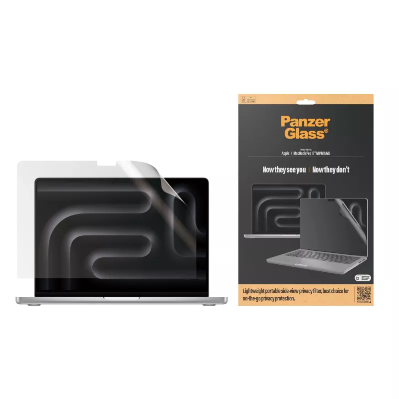 Aizsargstikls PanzerGlass DualPrivacy MacBook Pro 16 collu M1 M2 M3 M4 Caurspīdīgs