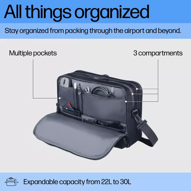 Somas HP Travel Plus 22L 16 collu portfelis vienkrāsains