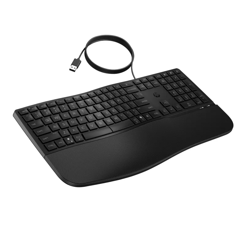 HP 485 Comfort vadu tastatūra, pilna izmēra, USB, membrāna, ar plaukstas balstu