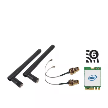 Shuttle WLN-M3 - WLAN komplekts Edge PC sērijai SPCEL, Intel WLAN M.2 karte (ax)/Bluetooth, iekļauti kabeļi un ārējās antenas
