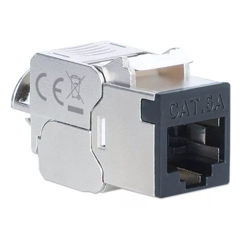 Intellinet 791298 Cat6a 10G ekranēts keystone modulis, melns