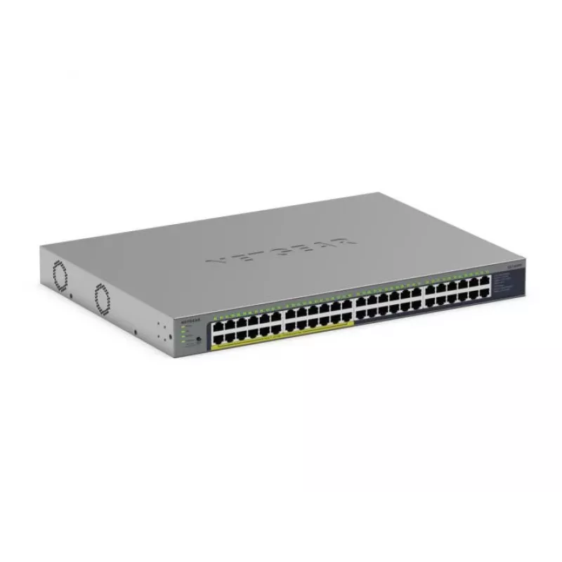 NETGEAR GS748PP Neuzraudzīts Gigabit Ethernet (10/100/1000) ar PoE, pelēks