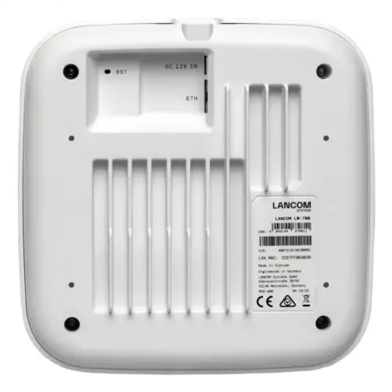 Bezvadu piekļuves punkts Lancom LANCOM LW-700 — divjoslu 2.4/5 GHz, PoE, 2.5 Gbps Ethernet, AES/TKIP/WEP drošība