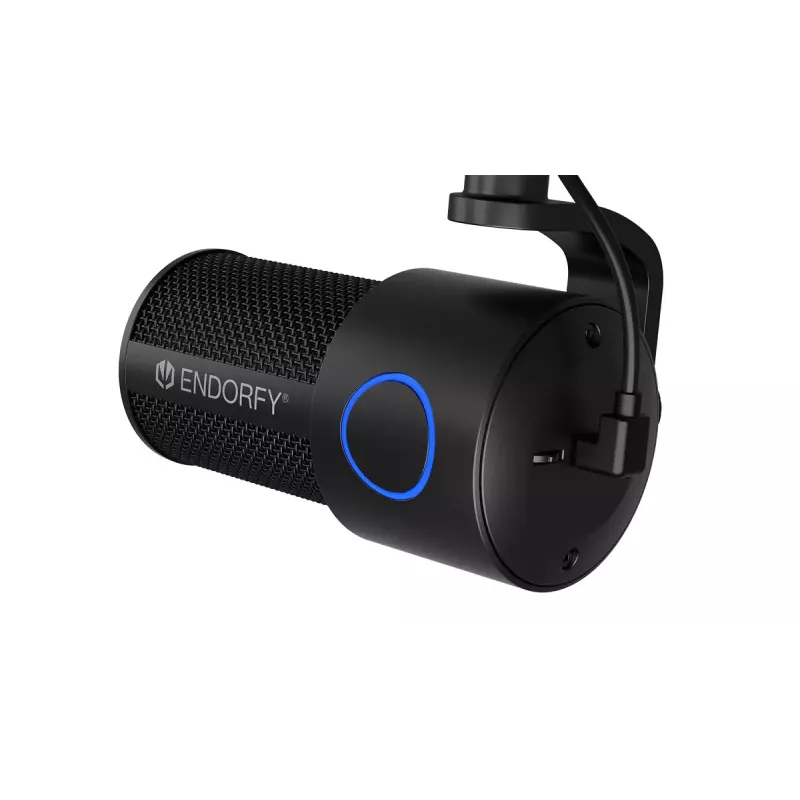 ENDORFY Solum Studio datora mikrofons — USB vadu, 24-bit/96 kHz, 20–20000 Hz, regulējams galda stiprinājums, skārienvadība, austiņu izeja, melns