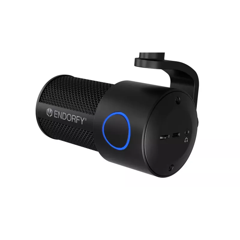 ENDORFY Solum Studio datora mikrofons — USB vadu, 24-bit/96 kHz, 20–20000 Hz, regulējams galda stiprinājums, skārienvadība, austiņu izeja, melns