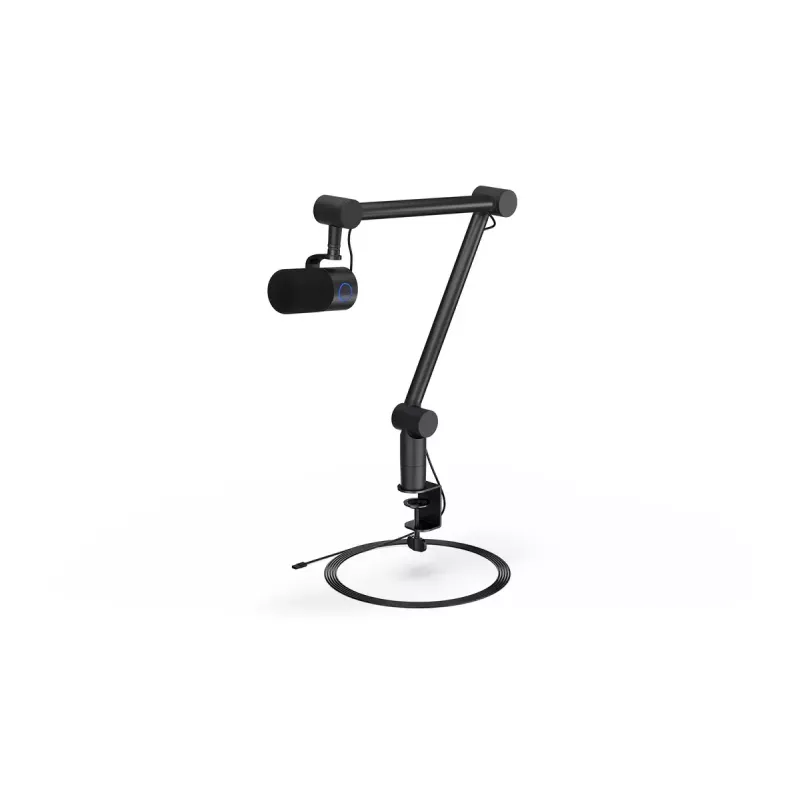 ENDORFY Solum Studio datora mikrofons — USB vadu, 24-bit/96 kHz, 20–20000 Hz, regulējams galda stiprinājums, skārienvadība, austiņu izeja, melns