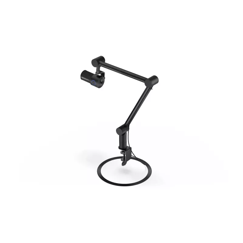 ENDORFY Solum Studio datora mikrofons — USB vadu, 24-bit/96 kHz, 20–20000 Hz, regulējams galda stiprinājums, skārienvadība, austiņu izeja, melns