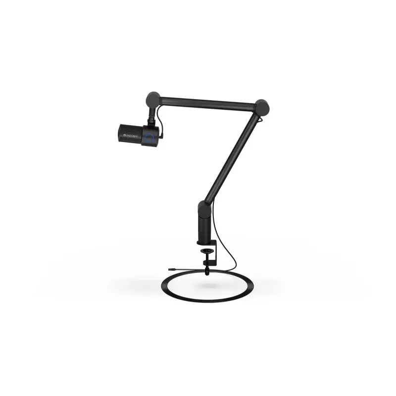 ENDORFY Solum Studio datora mikrofons — USB vadu, 24-bit/96 kHz, 20–20000 Hz, regulējams galda stiprinājums, skārienvadība, austiņu izeja, melns