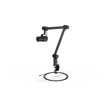 ENDORFY Solum Studio datora mikrofons — USB vadu, 24-bit/96 kHz, 20–20000 Hz, regulējams galda stiprinājums, skārienvadība, austiņu izeja, melns