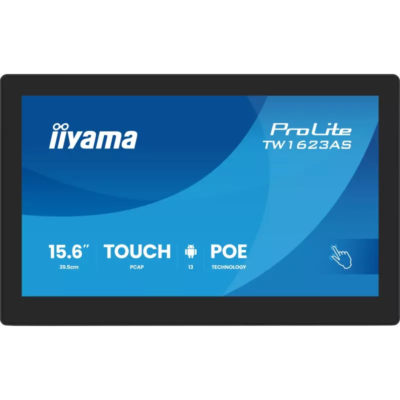 iiyama TW1623AS-B3P 15.6 inch skārienjutīgais monitors Full HD LED Touchscreen Melns