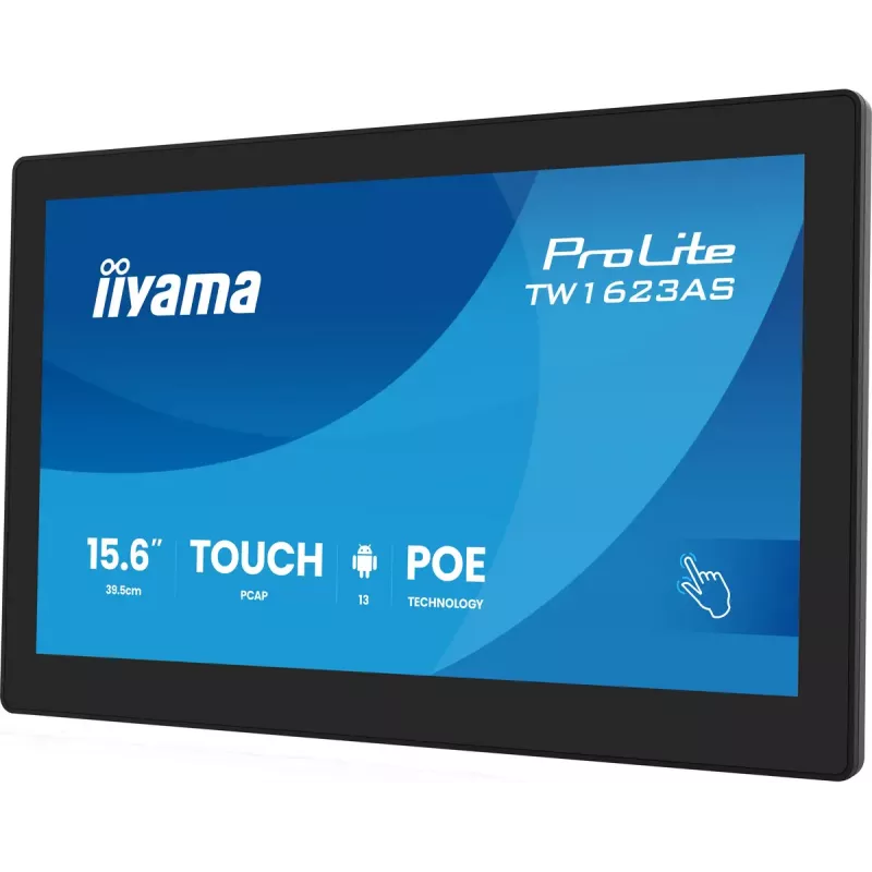 iiyama TW1623AS-B3P 15.6 inch skārienjutīgais monitors Full HD LED Touchscreen Melns