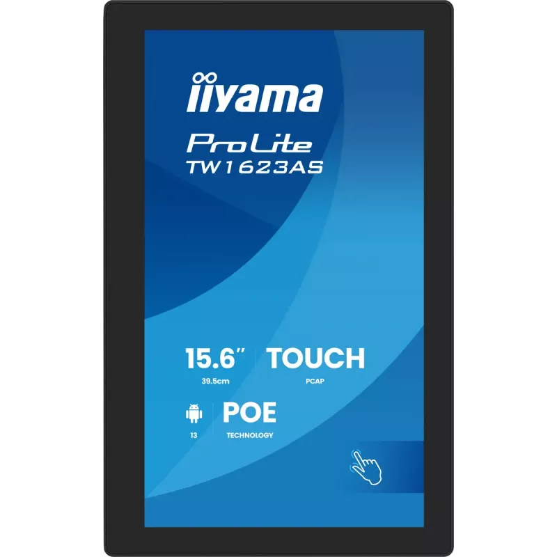 iiyama TW1623AS-B3P 15.6 inch skārienjutīgais monitors Full HD LED Touchscreen Melns
