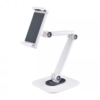 StarTech.com Universāls regulējams galda planšetdatora statīvs, sienas montāžai, ietilpība 1 kg, ergonomisks šarnīrveida planšetdatora turētājs ar pagriešanu/šūpošanu/rotāciju
