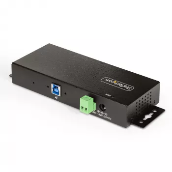 StarTech.com 5G7AINDRM-USB-A-HUB pārvaldāmais USB centrmezgls 7 portiem, USB 3.2 Gen 1 (5 Gbps), metāla korpuss, melns