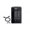 QNAP 2 Bay USB Type-C Direct Attached Storage with Hardware RAID | TR-002 | Micro | 6 GB | Black