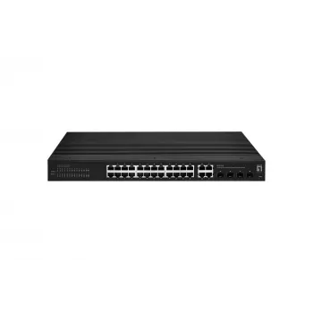 Pārvaldāms slēdzis LevelOne IGS-2128 Hilbert 28 portu industriālais Gigabit Smart Lite