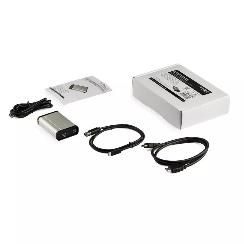 StarTech.com HDMI uz USB C video uztveršanas ierīce 1080p 60fps - UVC - ārējais USB 3.0 Type-C uztvērējs/liela straumēšana - HDMI audio/video ierakstītājs adapteris - darbojas ar USB-C/USB-A/Thunderbolt 3 - TAA