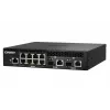 QNAP QSW-M2108R-2C pārvaldāms L2 tīkla slēdzis, 8 x 2,5GbE + 2 x 10GbE SFP+/RJ-45 kombinētie porti, pusplatuma, piemērots statnei