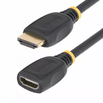 StarTech.com 18 collu (0.5m) HDMI 2.0 pagarinātājkabelis, ātrgaitas HDMI porta glābējkabelis, 4K 60Hz, HDMI vīriņš–sieviete pagarinātājspraudnis, M/F