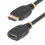 StarTech.com 3.3ft (1m) HDMI 2.0 pagarinājuma kabelis, ātrgaitas HDMI porta saudzētājs, 4K 60Hz, vīriešu/sieviešu