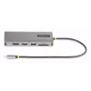 StarTech.com USB-C trīs monitoru daudzportu adapteris, divi 4K 60Hz + 4K 30Hz HDMI un DisplayPort, 4 portu USB centrmezgls, 100W PD caurlaide, GbE, SD/MicroSD karšu lasītāji