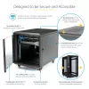 StarTech.com 4-Post 12U Server Rack Cabinet, Lockable 19 inch Data Rack Cabinet for Computer / AV / IT Equipment, Office / Home Network Rack with Casters & Adjustable Mounting Rails