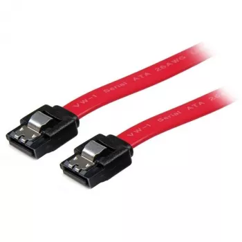 StarTech.com 18 collu Latching SATA kabelis, 0.457 m, SATA III, SATA 7-pin, Tēvs/Tēvs, Sarkans