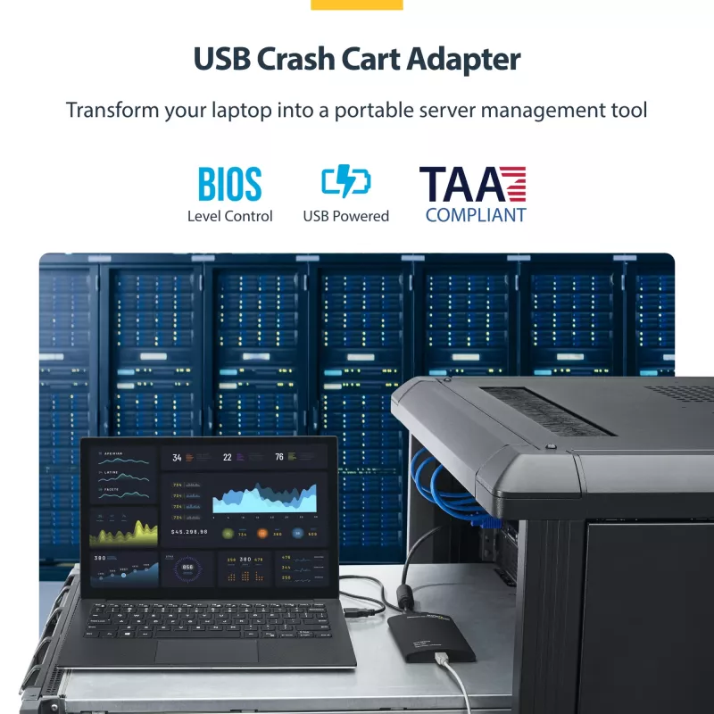 StarTech.com KVM Console uz USB 2.0 portatīvā klēpjdatora crash kart adapteris