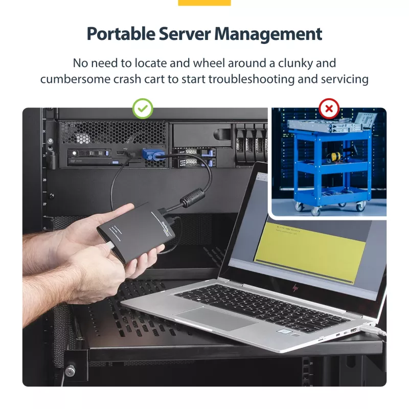 StarTech.com KVM Console uz USB 2.0 portatīvā klēpjdatora crash kart adapteris