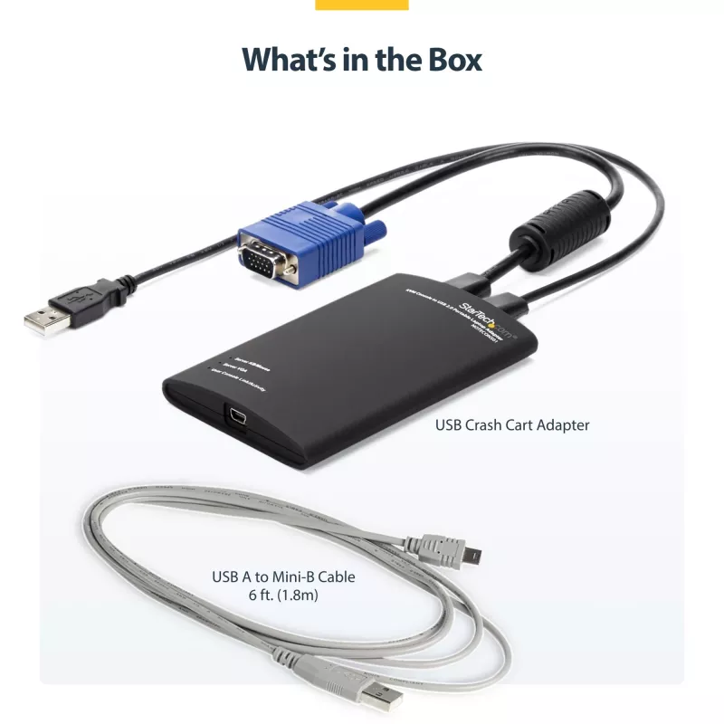 StarTech.com KVM Console uz USB 2.0 portatīvā klēpjdatora crash kart adapteris