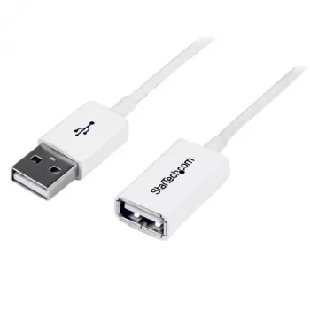 StarTech.com 1m Balts USB 2.0 Pagarinājuma Kabelis A uz A - Tēviņš/Sieviete