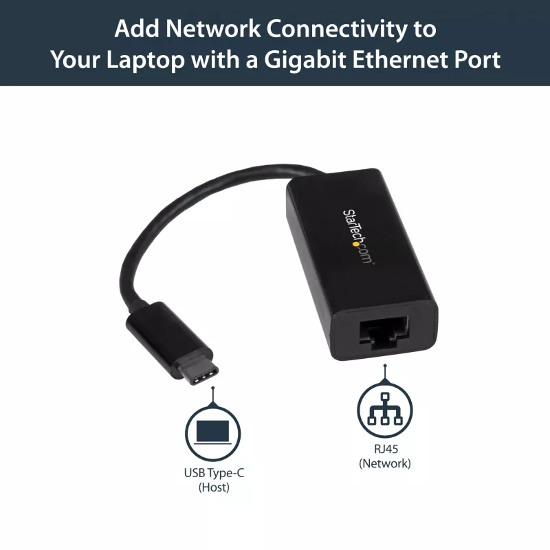 StarTech.com USB-C uz Gigabit Ethernet adapteris - Melns