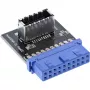 InLine USB 3.0 uz USB 3.1 priekšējā paneļa Key-A adapteris iekšējais (33446B)