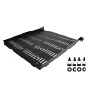 StarTech.com SHELF-1U-20-FIXED-V 1U ventilējams plaukts serveru skapim, 19", uz kronšteiniem, montāža priekšpusē, 25 kg slodze, 20" (50 cm) dziļš, melns