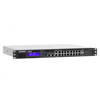QNAP QGD-1602P Pārvaldīts L2 Gigabit Ethernet (10/100/1000) PoE slēdzis 1U melns, pelēks