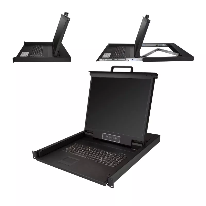 StarTech.com Rackmontējams KVM konsole ar 19 inch LCD monitori un USB atbalstu, 1U, 50 000 MTBF