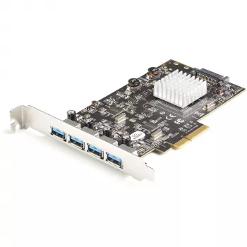 StarTech.com 4-portu USB PCIe karte - 10Gbps USB 3.1/3.2 Gen 2 Type-A PCI Express paplašināšanas karte ar 2 kontrolleriem - 4x USB-A - USB PCIe pievienošanas adaptera karte - Windows/Mac/Linux