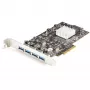 StarTech.com 4-portu USB PCIe karte - 10Gbps USB 3.1/3.2 Gen 2 Type-A PCI Express paplašināšanas karte ar 2 kontrolleriem - 4x USB-A - USB PCIe pievienošanas adaptera karte - Windows/Mac/Linux